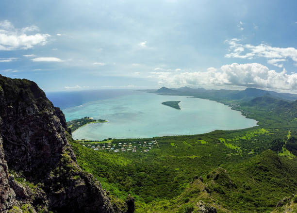istock Aerial view from Le Morne Brabant mountain, Mauritius 1443959446