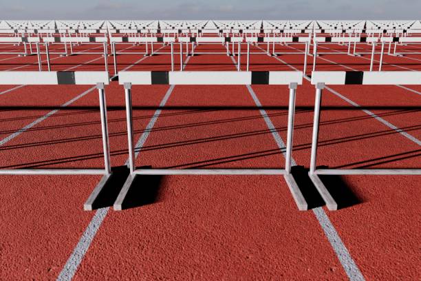 istock An image of a stadium with endless hurdles 1443960252