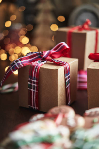 istock Wrapping Decorated Christmas Cookies for Christmas Present 1443964875
