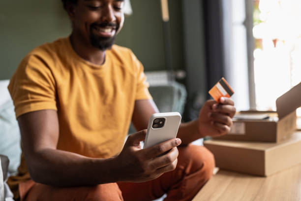 istock Online shopping and credit card purchase 1443966301