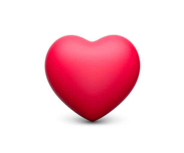 istock Pink Love Heart isolated on white background 3d illustration 1443969989