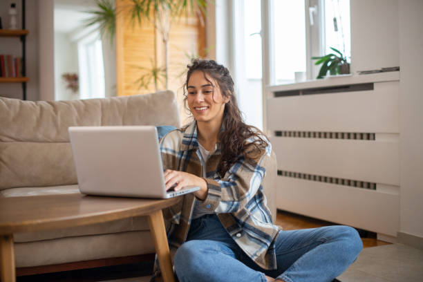 istock Woman working from home 1443971351