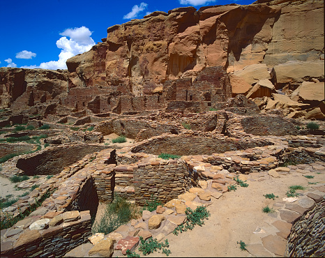 Chaco Culture National Historical Park hosts a large concentration of ancient pueblos.