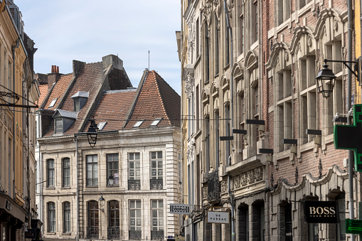 houses in Dutch street Den Bosch, Holland