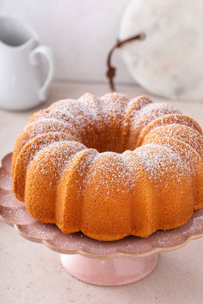 istock Pound cake, traditional vanilla or sour cream flavor 1443993508
