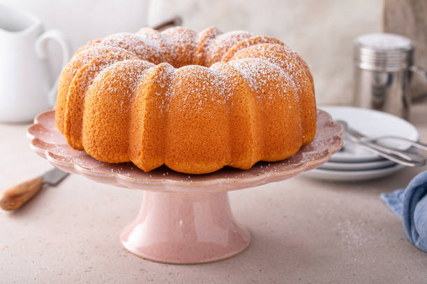 istock Pound cake, traditional vanilla or sour cream flavor 1443993512