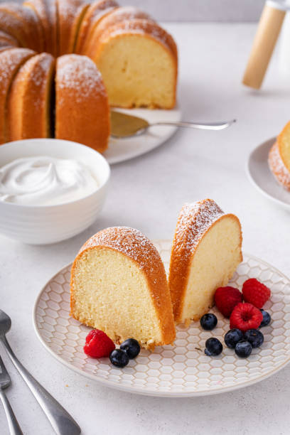 istock Pound cake, traditional vanilla or sour cream flavor 1443993532