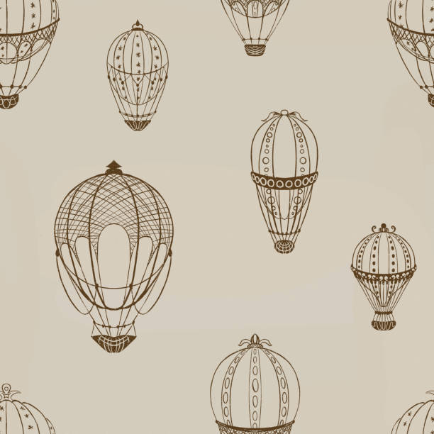 Off Air Pattern 170+ Hot Air Balloon Fantasy Retro Revival Old Fashioned Stock Photos ...