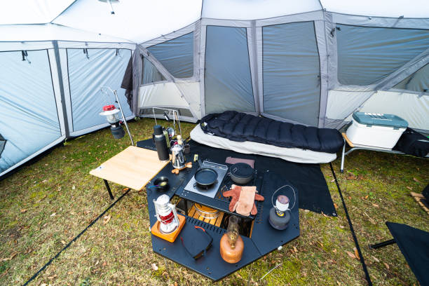 istock High end luxury tent interior cooking and relaxation area 1444003777