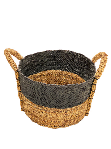 Wicker basket with clipping path