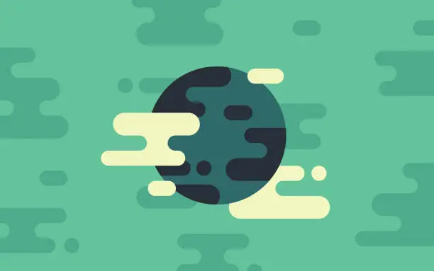 Vector illustration of Small Planet Modern Background