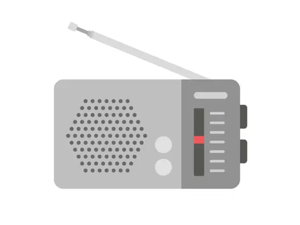 Vector illustration of Illustration of a portable radio for disasters.
