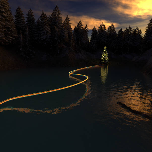 Christmas in beauty 3d rendering