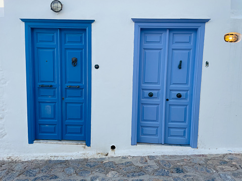 BLUE DOORS IN GREECE
