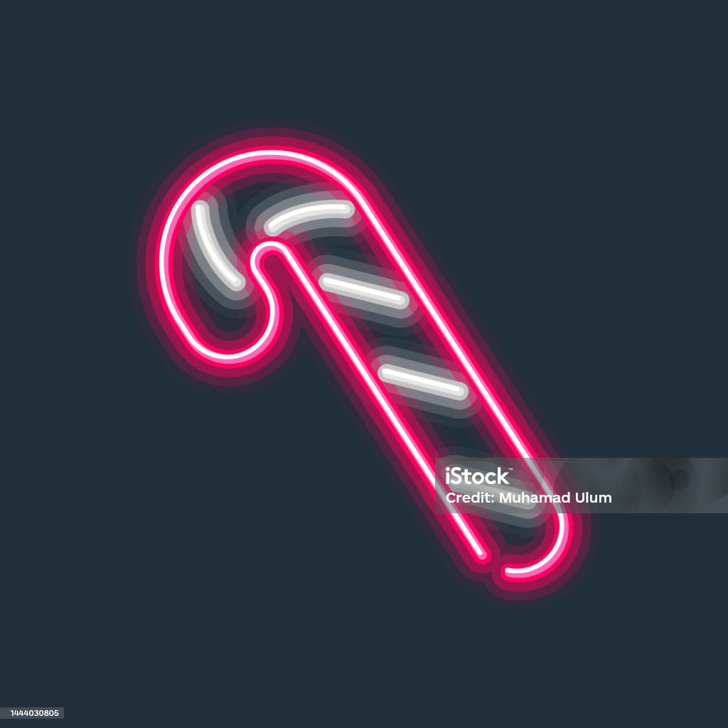 Candy Sign Vector Candy Cane Neon Sign Vector Stock Illustration - Download Image Now ...
