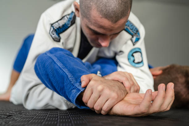 Jiujitsu Submission Hold Stock Photo - Download Image Now - Chokehold,  Jujitsu, Choking - iStock