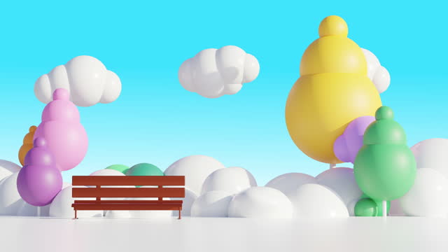 3d Animation cartoon It's almost snow season view background.