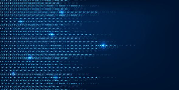 Abstract binary code patterns background
