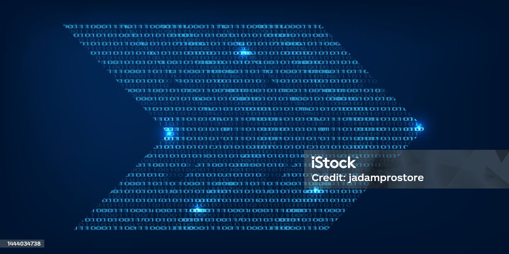 Binary Codes Arrow Design Stock Illustration - Download Image Now ...