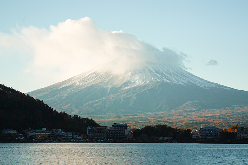 Beautiful Mount Fuji by the lake