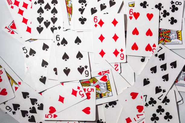 istock Poker deck with white background,several playing cards with white background 1444043522