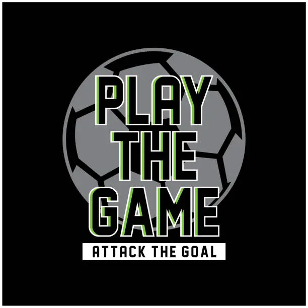 Vector illustration of Football sport typography,tee shirt graphics, vectors.