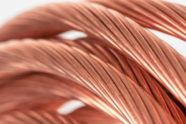 istock Copper wire raw materials and metals industry concept 1444057697