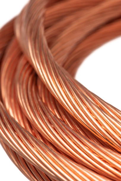 istock Copper wire raw materials and metals industry concept 1444057713