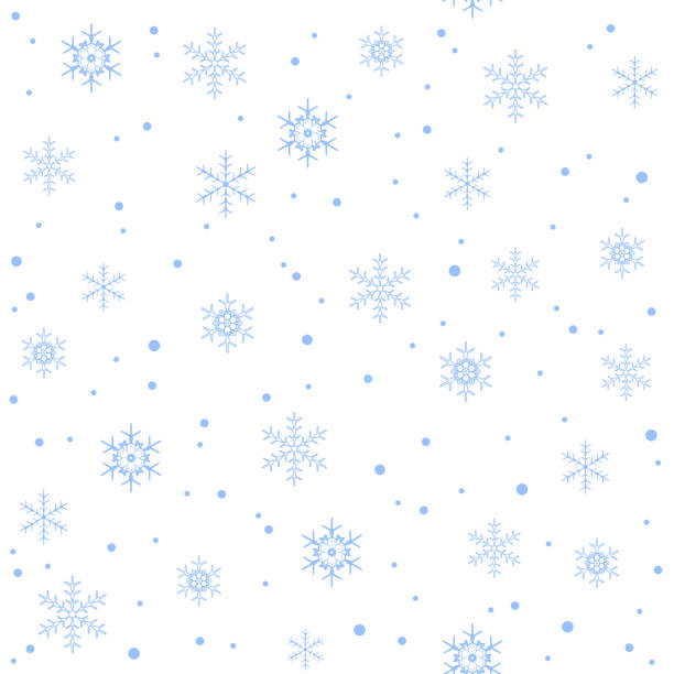 niebieski wzór lodu. bezszwowe płatki śniegu tło. tło zimowe. - backdrop decoration frost ice stock illustrations
