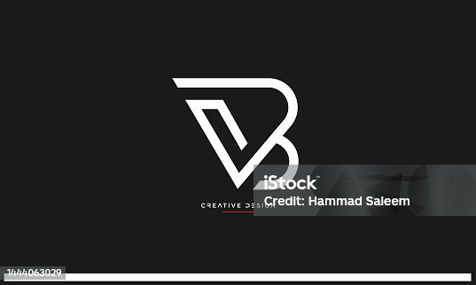 istock Alphabet Letters VB, BV Abstract Luxury Logo Icon 1444063029