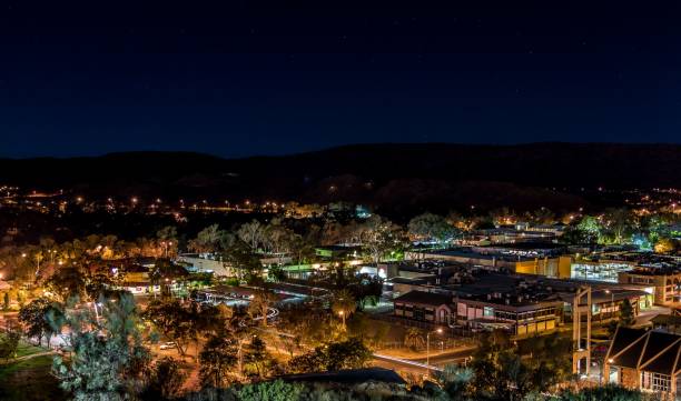 istock Night view of the Alice Springs Northern Territory 1444065711