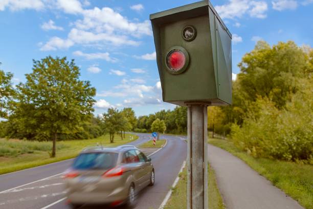 istock Do not exceed the speed limit, otherwise this speed control radar will take a picture 1444067710