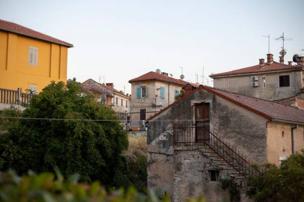 istock Low angle view of ancient buildings on a sunny day 1444070612