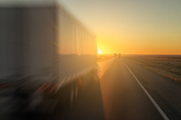 istock Truck on hiway road 1444073170