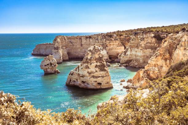 istock Algarve bay at the Atlantic ocean 1444073202