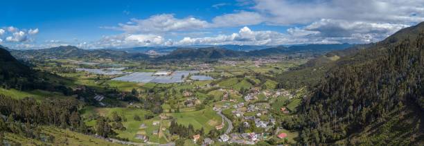 istock Panoramic shot of a town on a mountainside 1444076229