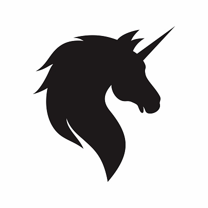 unicorn head logo icon