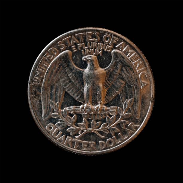 istock Antique coin over a black background 1444084718