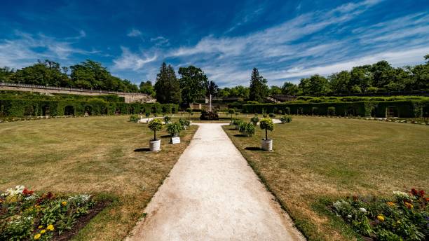 istock Footpath in the green garden. 1444087246