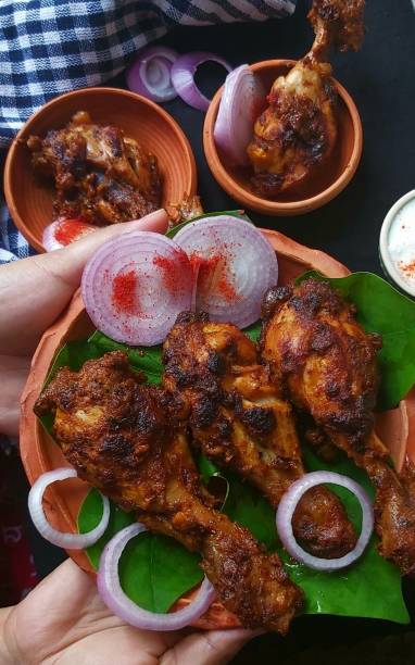 bhatti ka murgh is an authentic punjabi recipe that is extremely loved by chicken lovers - non veg imagens e fotografias de stock