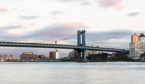 istock Manhattan Bridge at sunset view. New York, USA. 1444090150