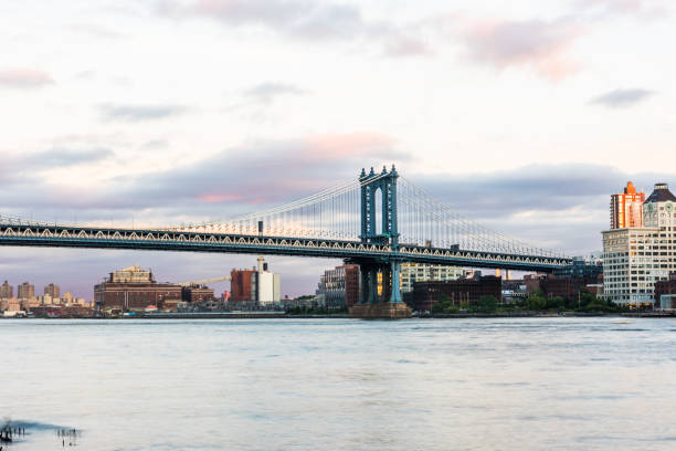 istock Manhattan Bridge at sunset view. New York, USA. 1444090167
