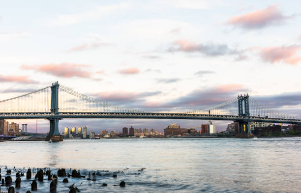istock Manhattan Bridge at sunset view. New York, USA. 1444090180