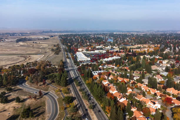 istock Suburban Development at Fresno, California 1444090373