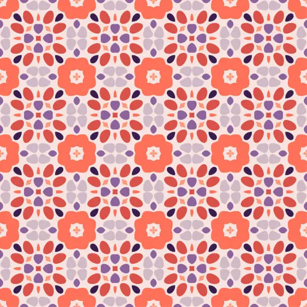 Vector illustration of Kaleidoscopic Seamless Vector Pattern