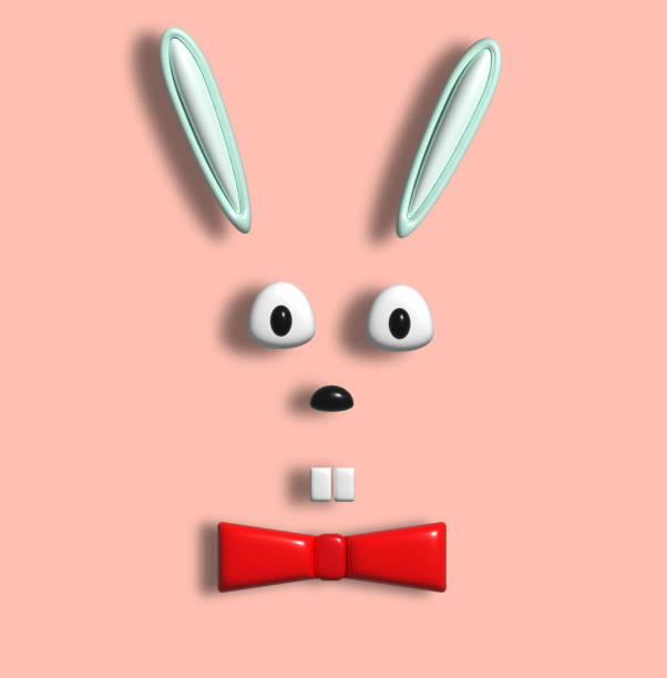 Easter Bunny Ears isolated on white