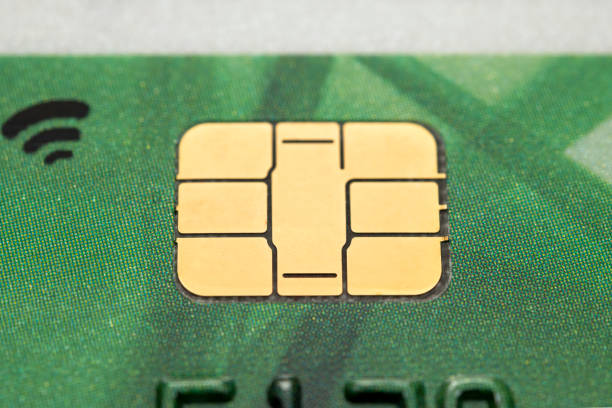 istock Close-up of a credit card chip 1444093884