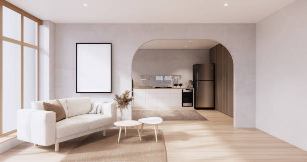 istock Sofa armchair on Living room empty japanese style 1444095152