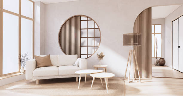 istock Sofa armchair on Living room empty japanese style 1444095184