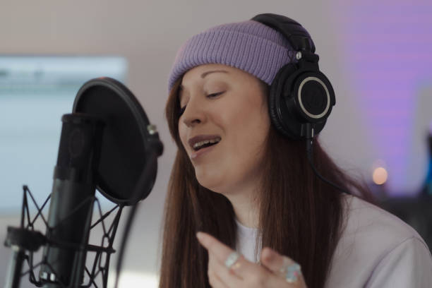 istock Singer/songwriter Criibaby in the studio 1444098196